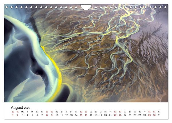 Produktbild: Island Luftaufnahmen (Wandkalender 2026 DIN A4 quer), CALVENDO Monatskalender