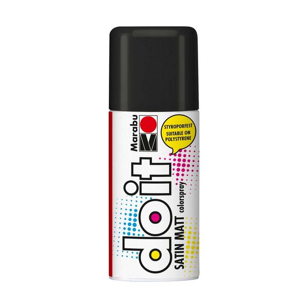 Produktbild: Marabu do it colorspray SATIN MATT schwarz 150ml Spr&uuml;hdose