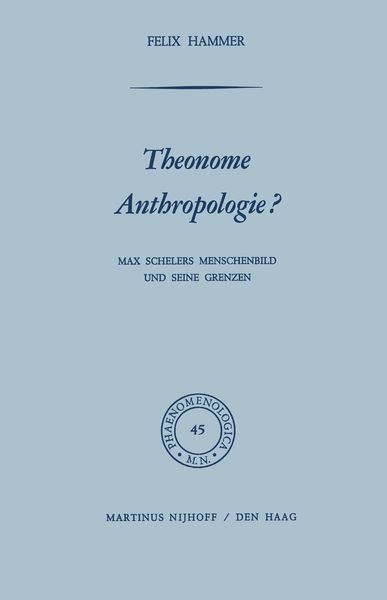 Produktbild: Theonome Anthropologie?