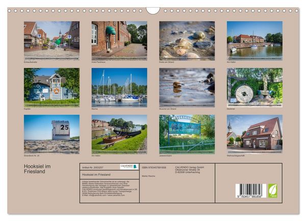 Produktbild: Hooksiel im Friesland (Wandkalender 2026 DIN A3 quer), CALVENDO Monatskalender