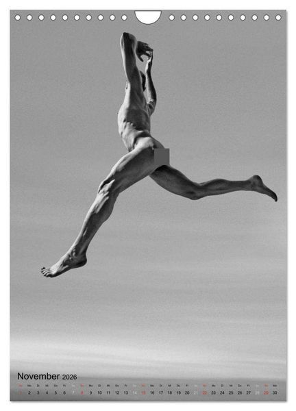 Produktbild: JUMP! ATHLETISCHE M&Auml;NNERAKTE (Wandkalender 2026 DIN A4 hoch), CALVENDO Monatskalender
