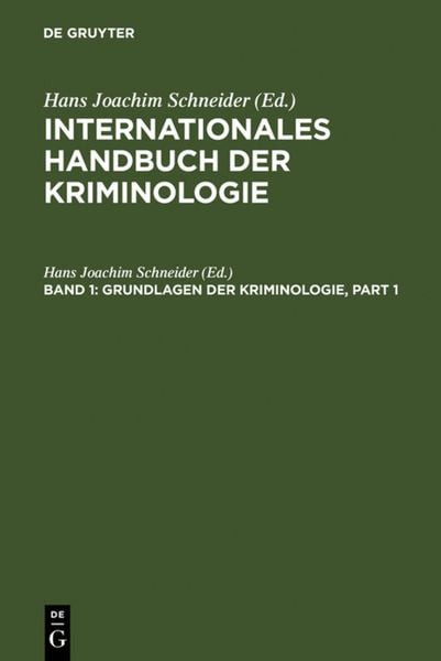 Produktbild: Internationales Handbuch der Kriminologie / Grundlagen der Kriminologie