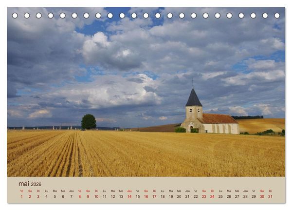 Produktbild: Paysages de l'Yonne (Calendrier de bureau 2026 DIN A5 vertical), CALVENDO calendrier mensuel