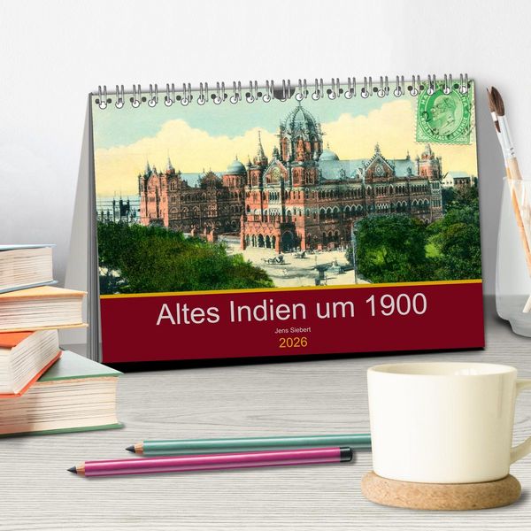 Produktbild: Altes Indien um 1900 (Tischkalender 2026 DIN A5 quer), CALVENDO Monatskalender