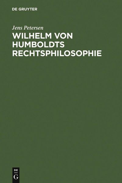 Produktbild: Wilhelm von Humboldts Rechtsphilosophie