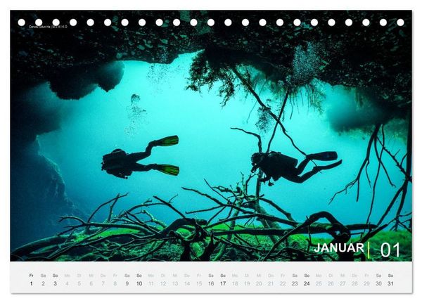 Produktbild: Einfach Tauchen - Wunderbare Tauchpl&auml;tze und Korallenriffe (Tischkalender 2027 DIN A5 quer), CALVENDO Monatskalender