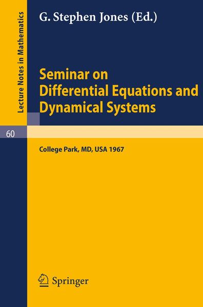 Produktbild: Seminar on Differential Equations and Dynamical Systems