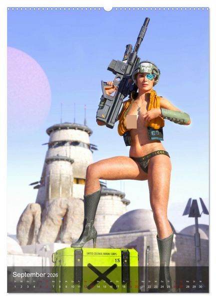 Produktbild: Science Fiction Pin Ups (Wandkalender 2026 DIN A2 hoch), CALVENDO Monatskalender