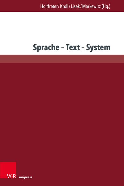 Produktbild: Sprache &ndash; Text &ndash; System