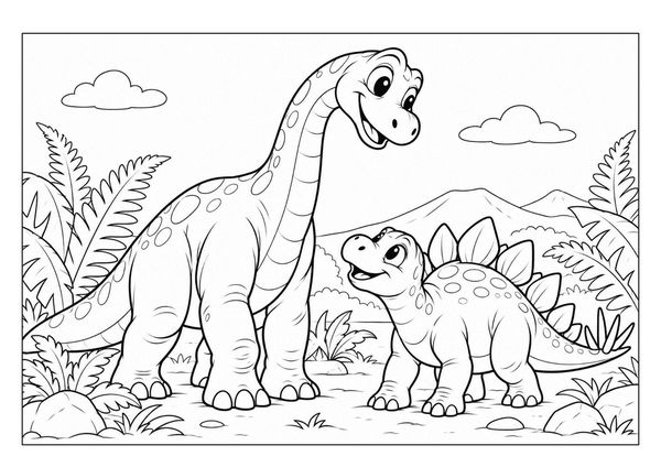 Produktbild: Dino Malbuch f&uuml;r Kinder ab 4 Jahren mit 50 s&uuml;&szlig;en Ausmalbildern