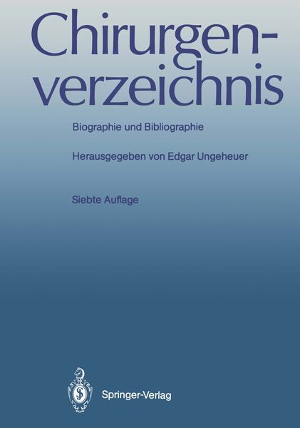 Produktbild: Chirurgenverzeichnis
