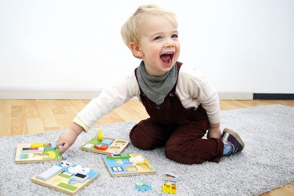 Produktbild: Holzpuzzle Bad, Schaukarton