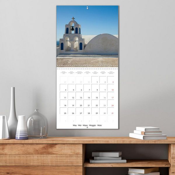 Produktbild: Santorini, Une perle de la M&eacute;diterran&eacute;e (Calendrier mural carr&eacute; 2026 30x30 cm) Calendrier double avec une page pour vos prises de notes