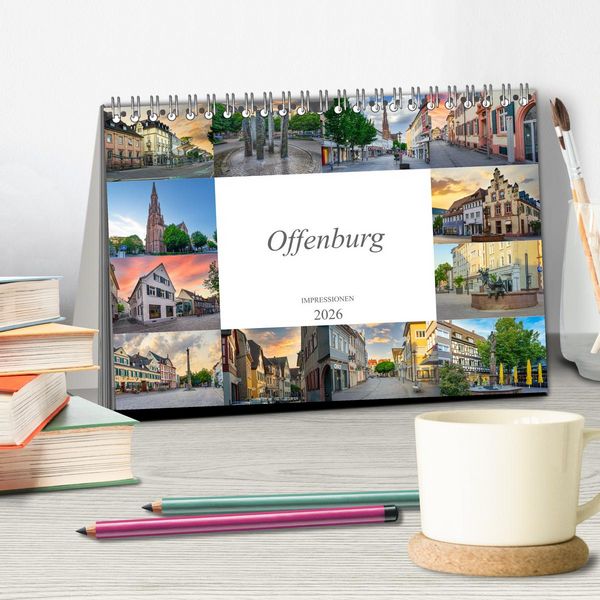 Produktbild: Offenburg Impressionen (Tischkalender 2026 DIN A5 quer), CALVENDO Monatskalender