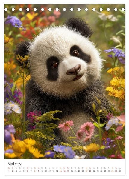 Produktbild: Panda Momente (Tischkalender 2027 DIN A5 hoch), CALVENDO Monatskalender