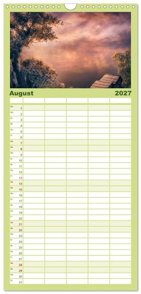 Produktbild: Familienplaner 2027 - Vom Zauber der Einsamkeit mit 5 Spalten (Wandkalender, 21 x 45 cm) CALVENDO