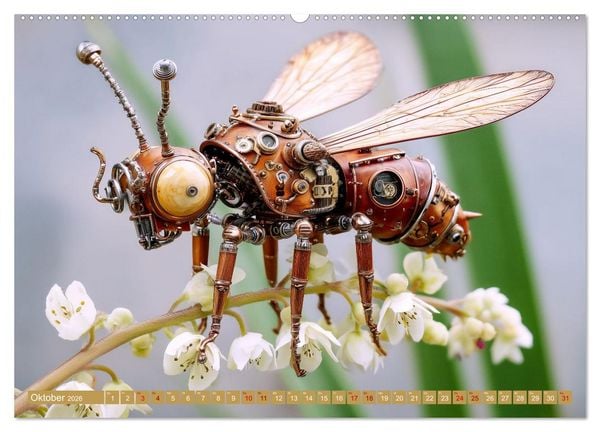 Produktbild: Insecta Mechanica. Fantastische Fl&uuml;gelwesen zwischen Technik und Natur (Wandkalender 2026 DIN A2 quer), CALVENDO Monatskalender