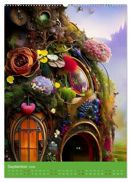 Produktbild: Tiny Fairy Havens (High Quality Premium Wall Calendar 2026 DIN A2 portrait),CALVENDO 12 Month Wall Calendar