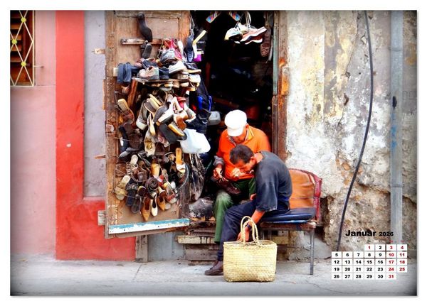 Produktbild: Zapateros - Schuhmacher in Havanna (Tischkalender 2026 DIN A5 quer), CALVENDO Monatskalender