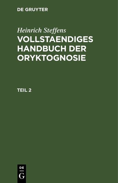 Produktbild: Vollstaendiges Handbuch der Oryktognosie. Teil 2
