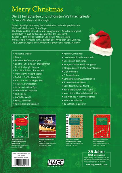 Produktbild: Merry Christmas f&uuml;r Blockfl&ouml;te