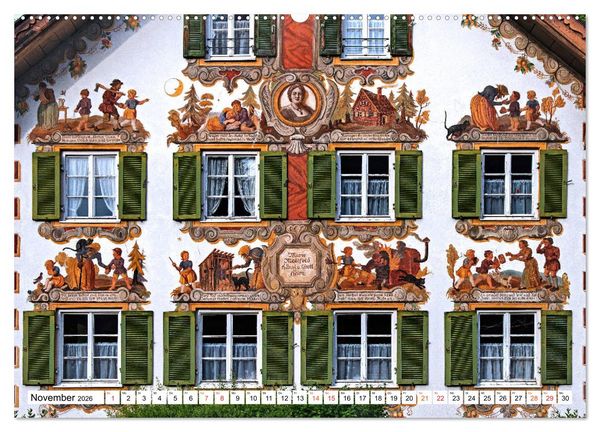 Produktbild: Oberbayerische L&uuml;ftlmalerei (hochwertiger Premium Wandkalender 2026 DIN A2 quer), Kunstdruck in Hochglanz
