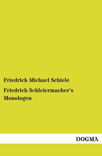 Produktbild: Friedrich Schleiermacher's Monologen