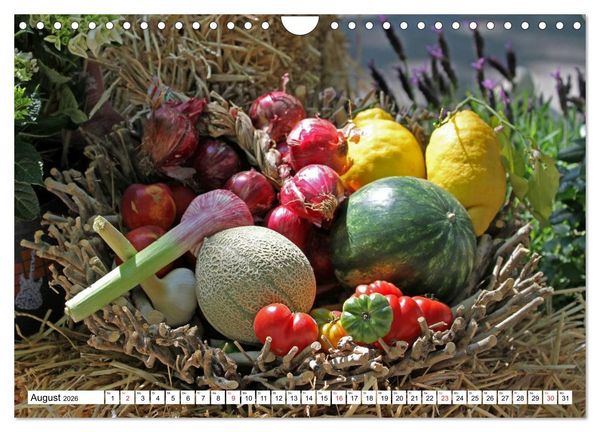 Produktbild: Lebensmittel liebevoll arrangiert (Wandkalender 2026 DIN A4 quer), CALVENDO Monatskalender