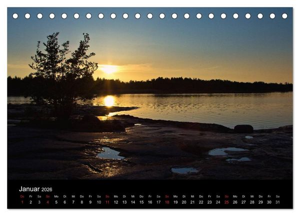 Produktbild: Finnland - Land der tausend Seen (Tischkalender 2026 DIN A5 quer), CALVENDO Monatskalender