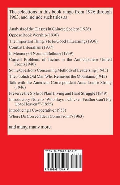 Produktbild: Selected Readings from the Works of Mao Tsetung
