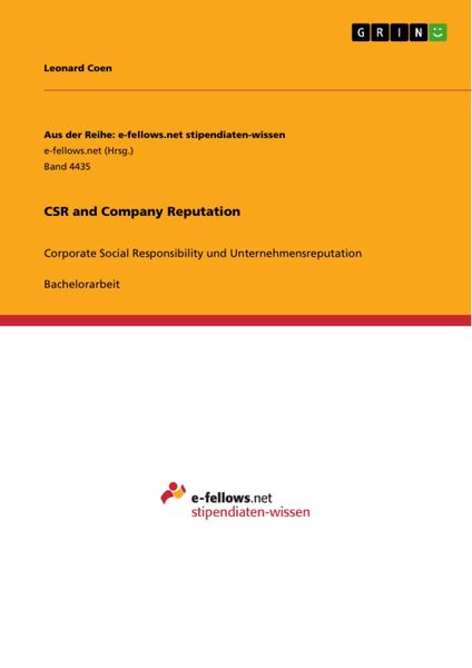 Produktbild: CSR and Company Reputation