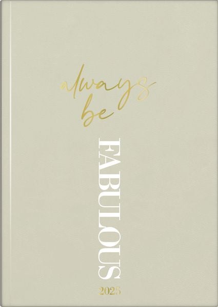 Rido/idé 7021503905 Buchkalender Young Line (2025) 'Fabulous'| 2 Seiten = 1 Woche| A5| 160 Seiten| Kunstleder-Einband| h