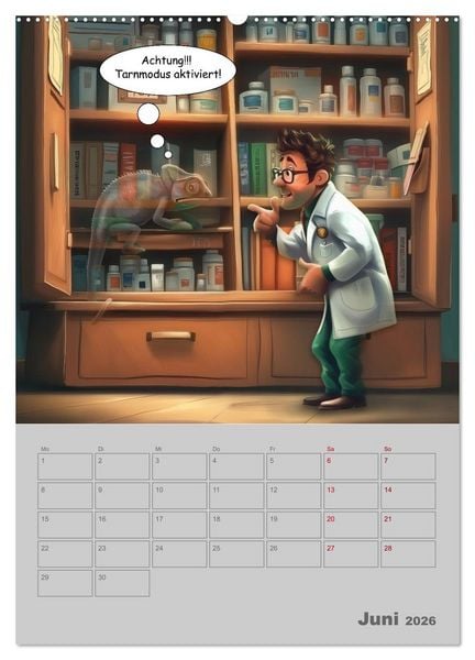 Produktbild: Ein Arzt f&uuml;r alle Felle (hochwertiger Premium Wandkalender 2026 DIN A2 hoch), Kunstdruck in Hochglanz