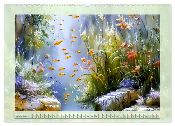 Produktbild: Aquascaping. Malerische Aquariumlandschaften (hochwertiger Premium Wandkalender 2027 DIN A2 quer), Kunstdruck in Hochglanz