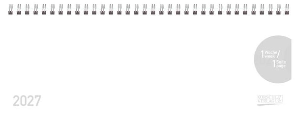 Produktbild: Tischkalender quer Classic Colourlux 2027 wei&szlig;