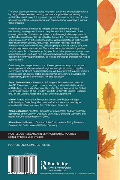 Produktbild: Long-Term Governance for Social-Ecological Change