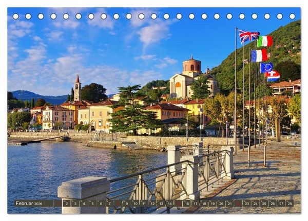 Produktbild: Lago Maggiore - Bezaubernde Orte am Ostufer (Tischkalender 2026 DIN A5 quer), CALVENDO Monatskalender