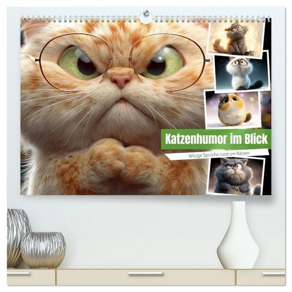 Produktbild: Katzenhumor im Blick (hochwertiger Premium Wandkalender 2026 DIN A2 quer), Kunstdruck in Hochglanz