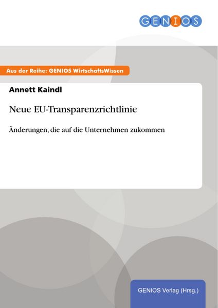 Produktbild: Neue EU-Transparenzrichtlinie