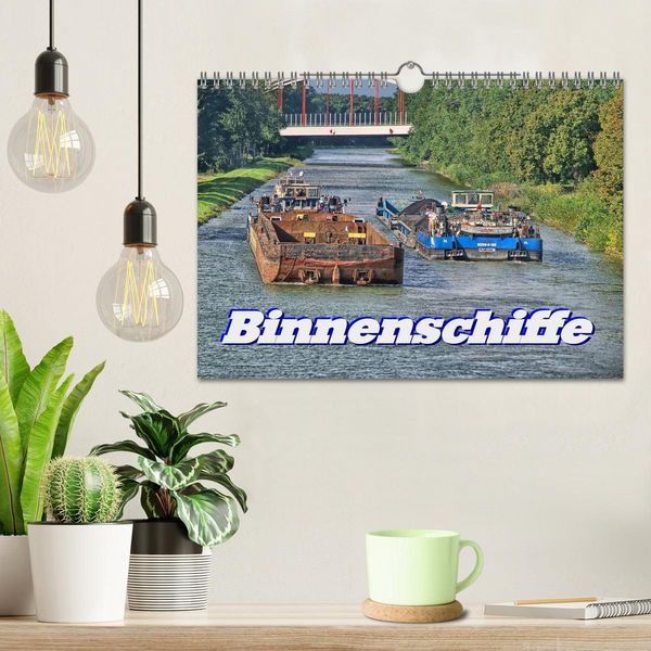 Produktbild: Binnenschiffe (Wandkalender 2026 DIN A4 quer), CALVENDO Monatskalender