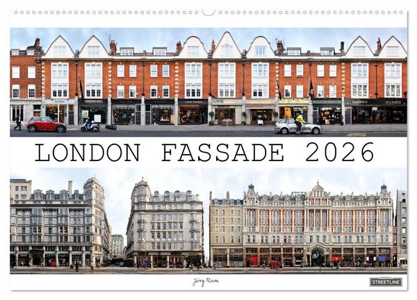 London Fassade 2026 (Wandkalender 2026 DIN A2 quer), CALVENDO Monatskalender