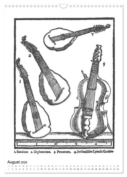 Produktbild: Michael Praetorius Syntagma Musicum (Wandkalender 2026 DIN A3 hoch), CALVENDO Monatskalender