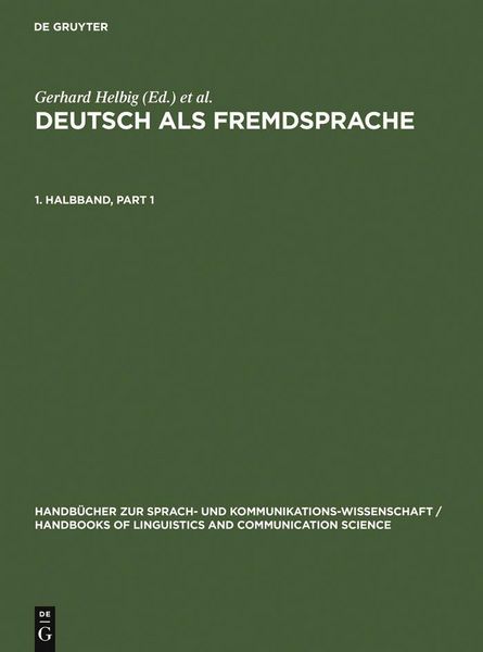 Produktbild: Deutsch als Fremdsprache. 1. Halbband
