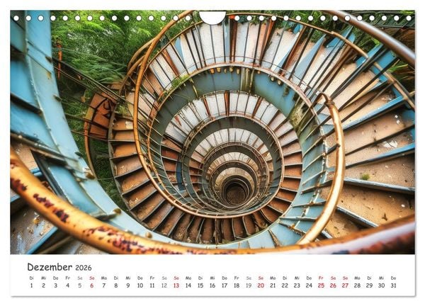 Produktbild: KI - Lost Places aus dem Rechner (Wandkalender 2026 DIN A4 quer), CALVENDO Monatskalender