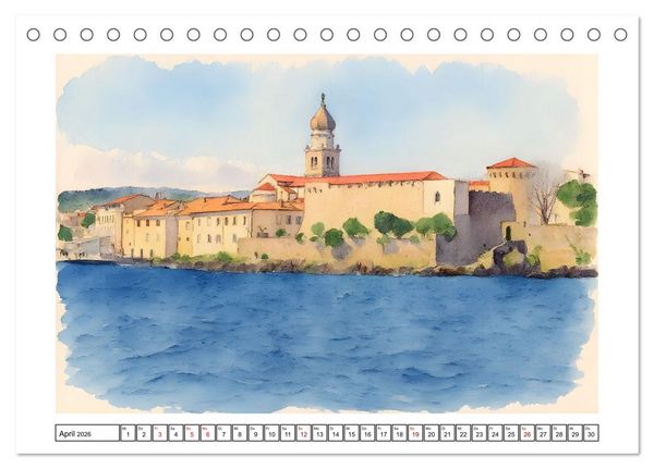 Produktbild: Vielf&auml;ltiges Urlaubsland Kroatien (Tischkalender 2026 DIN A5 quer), CALVENDO Monatskalender