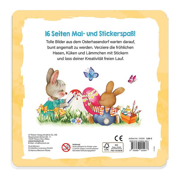 Produktbild: TR&Ouml;TSCH - Stickermalbuch Ostern