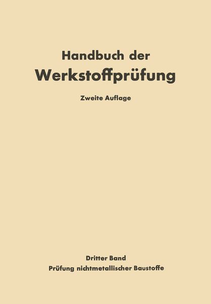 Produktbild: Die Pr&uuml;fung nichtmetallischer Baustoffe