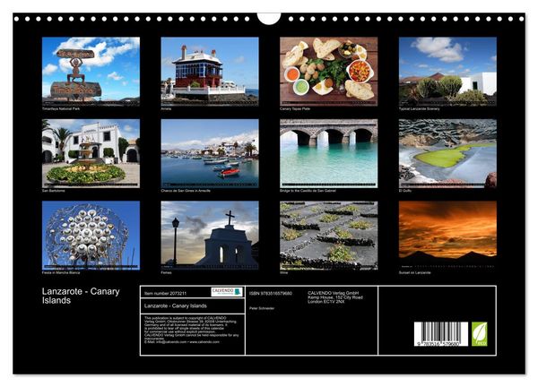 Produktbild: Lanzarote - Canary Islands (Wall Calendar 2026 DIN A3 landscape), CALVENDO 12 Month Wall Calendar