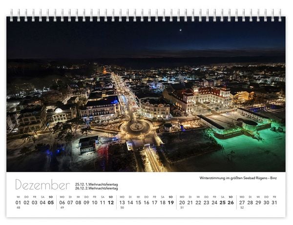 Produktbild: Kalender R&uuml;gen Luftaufnahmen kompakt 2027