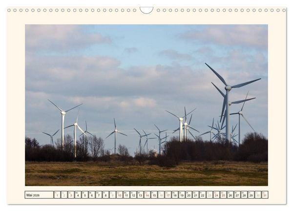 Produktbild: Windkraft in der Landschaft Ostfrieslands (Wandkalender 2026 DIN A3 quer), CALVENDO Monatskalender